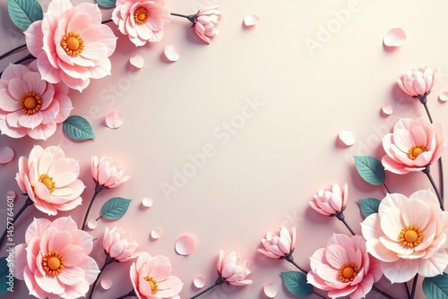 Subtle repeating floral motif on a soft-hued backdrop , surface, relaxing, textile