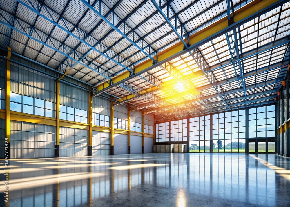 Modern Industrial Warehouse: Spacious Arch Structure - Architectural Photography Modern Industrial Warehouse: Spacious Arch Structure - Architectural Photography
