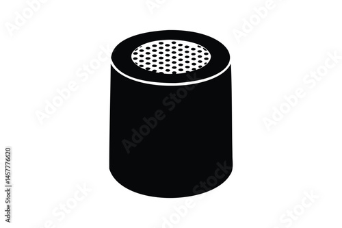 Smart speaker icon silhouette