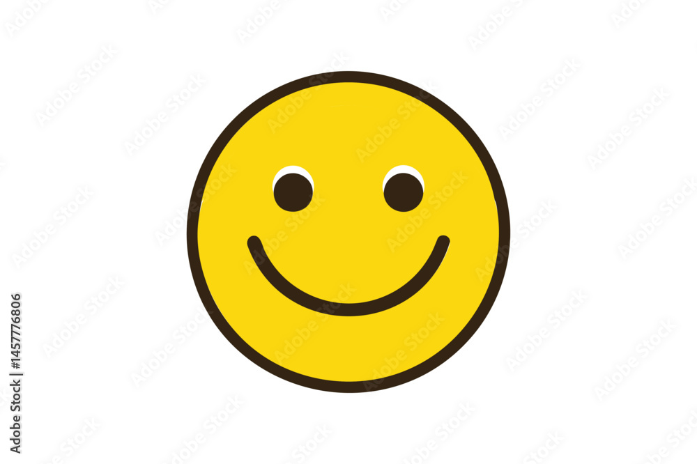 Fototapeta premium Smiley face icon vector on white background