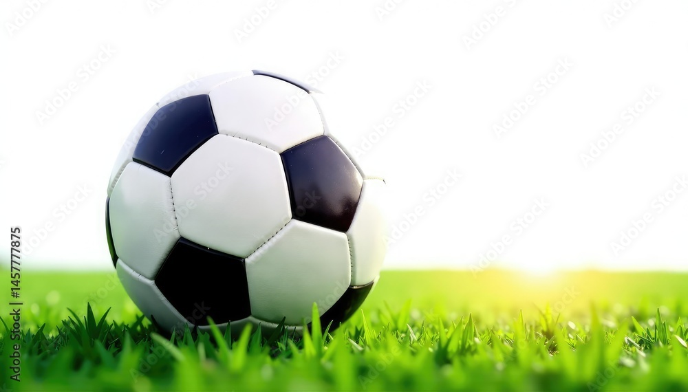 Obraz premium Close-up of football, pristine white background, white, equipment, texture