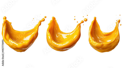 orange juice splash on white background.