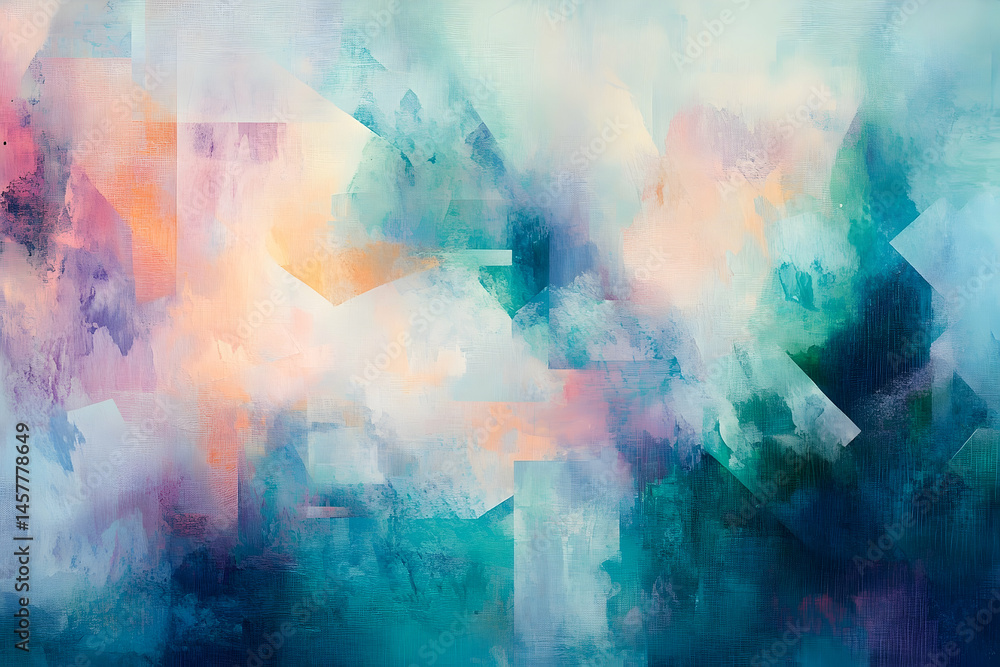 Fototapeta premium A vibrant abstract composition of soft color blends.
