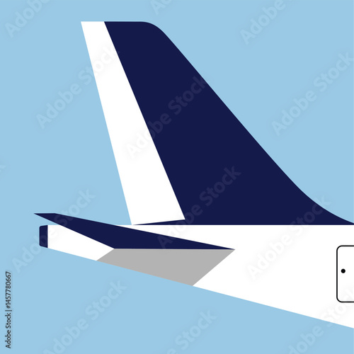 Commercial Airplane Tail Graphic Design, Airplane Tail Fin Detail