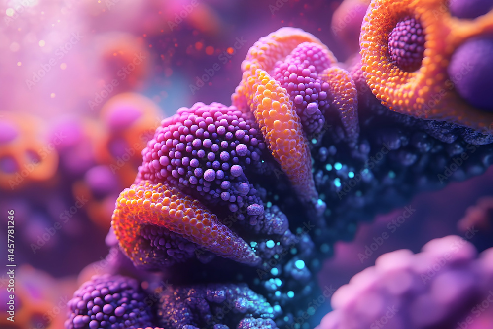 Fototapeta premium Intricate, vibrant floral design with tiny details.