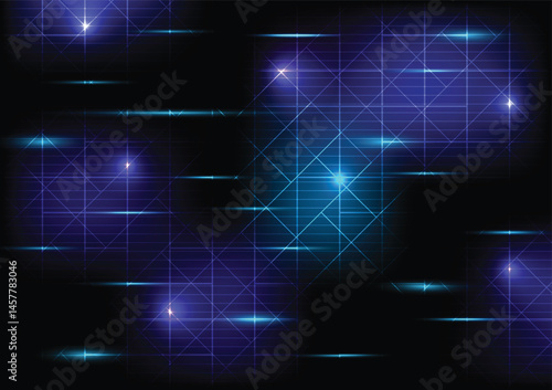 Abstract intersection line glowing light.  Flash of light glowing streaks on dark background. Luminous neon lines wall on transparent background.