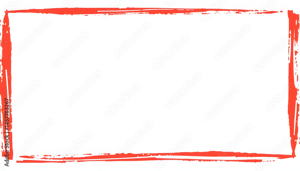 Hand drawn brush stroke red frame border, hand-drawn digital illustration. isolated with white highlights Hand drawn brush stroke red frame border, hand-drawn digital illustration. isolated with white highlights