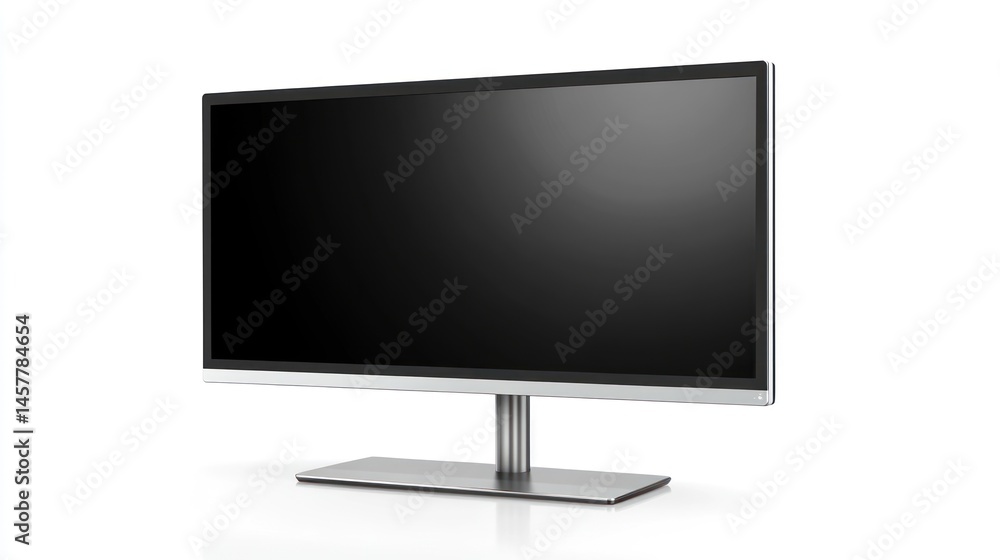 Modern flat screen tv or monitor on white background Modern flat screen tv or monitor on white background