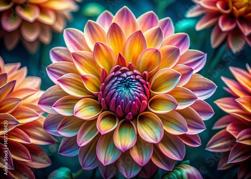 Organic Floral Pattern Design: Vibrant Botanical Portrait Photography for Social Media