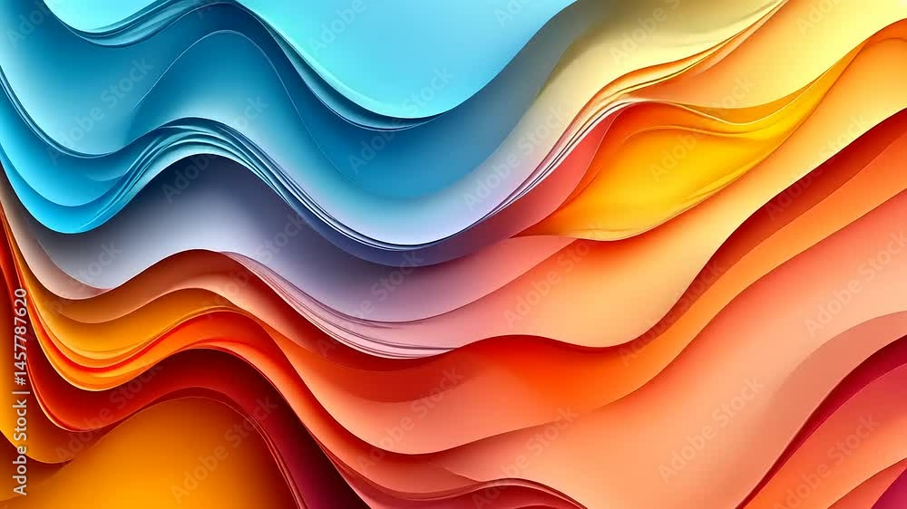 Colorful Abstract Waves Flowing in Dynamic Patterns Colorful Abstract Waves Flowing in Dynamic Patterns