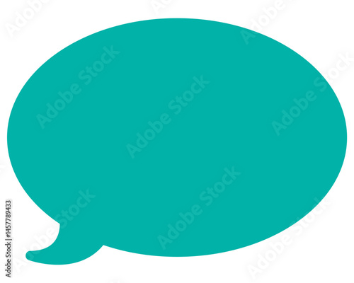 シンプルなカラーの吹き出し　丸形