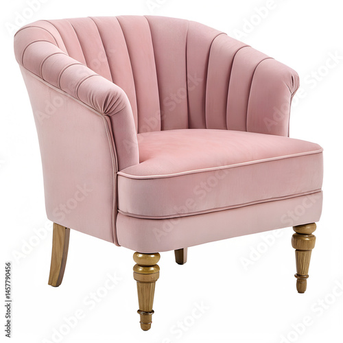 Green chair isolated against a transparent background. 3D rendering. illustration