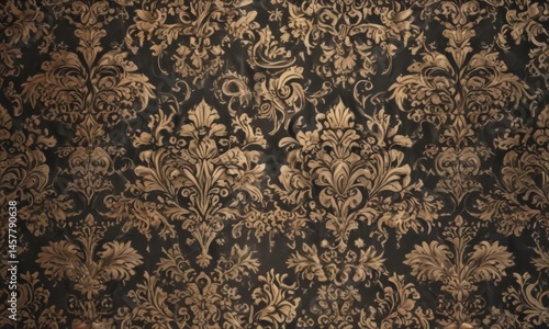 Elegant damask floral pattern, regal texture, seamless design, classic, pattern