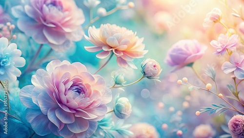 Pastel Abstract Floral Wallpaper Background - Soft Hues & Delicate Patterns