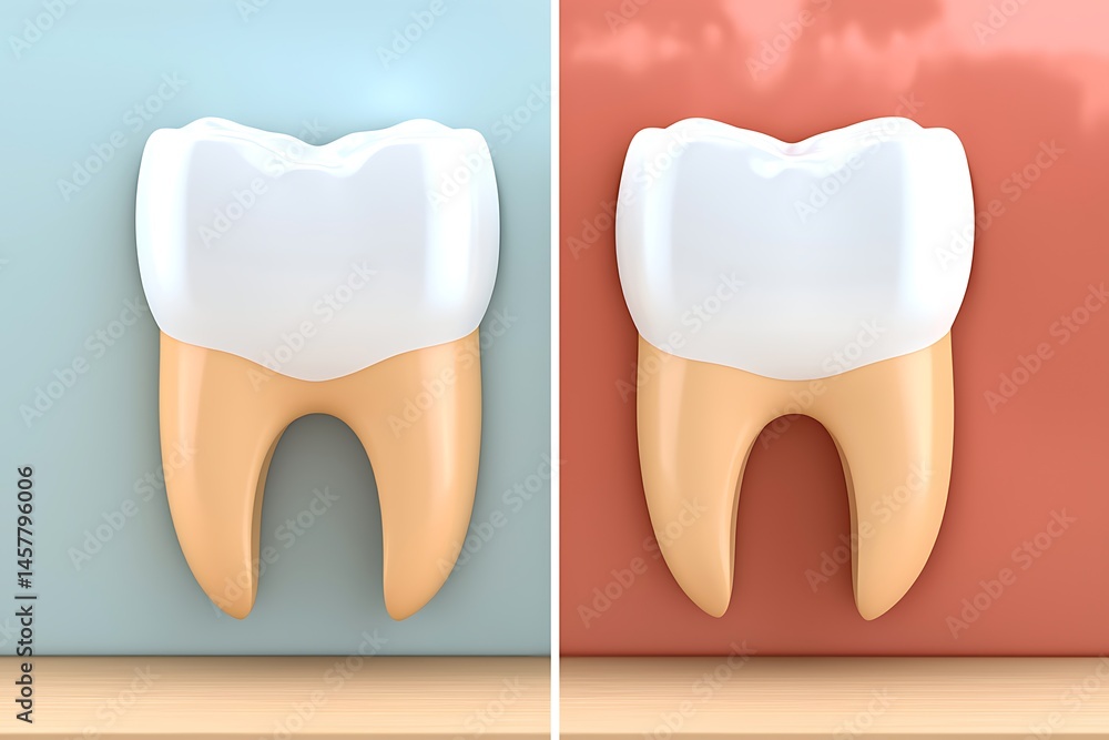 Dental Care Concept with Tooth Graphic on Colorful Backgrounds Dental Care Concept with Tooth Graphic on Colorful Backgrounds