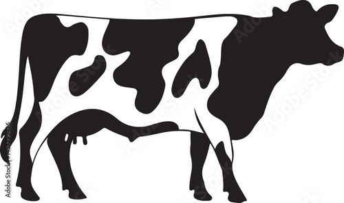 silhouette of a cow