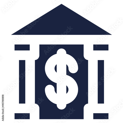 bank icon blue style