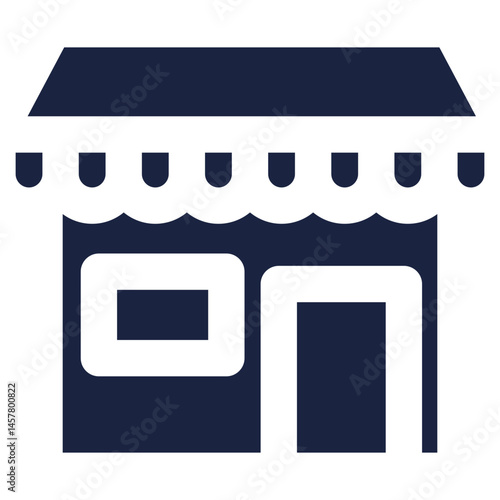 archway building icon  blue style