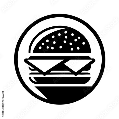 A Delicious Cheeseburger Icon: A Simple, Bold Design