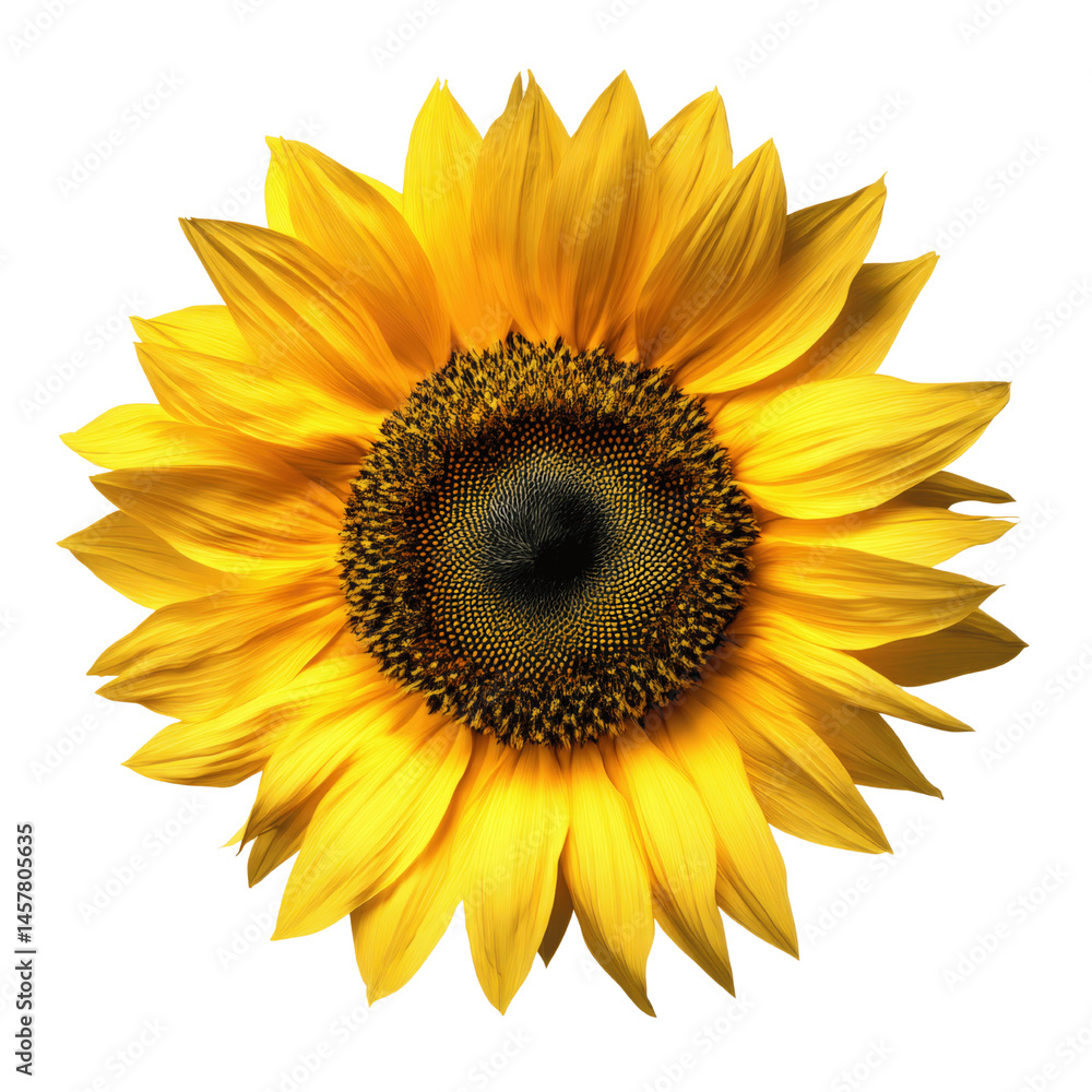 Fototapeta premium Vibrant Single Sunflower Close-Up