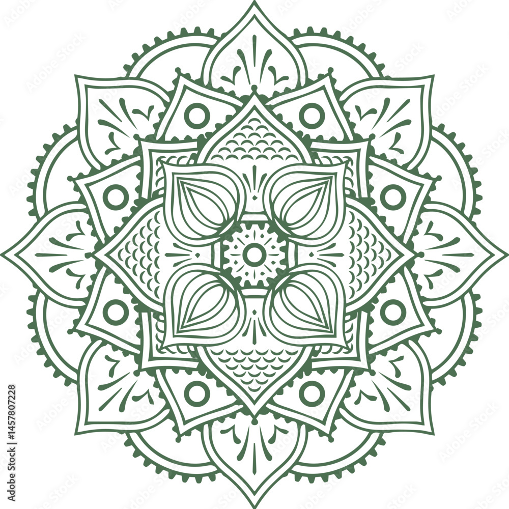 Fototapeta premium Beautiful flower art and mandala vector design