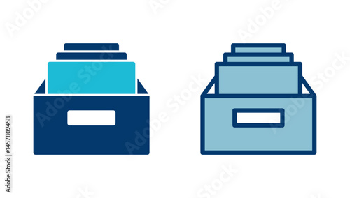 Archive folders icon vector isolated on white background. binders vector icon. Archive storage icon.