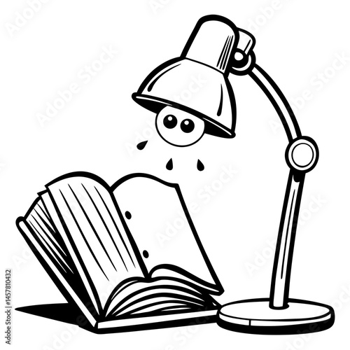 lamp and book