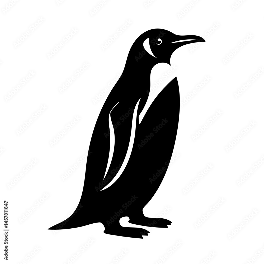 Naklejka premium Penguin and Earth: A Symbol of Wildlife Conservation