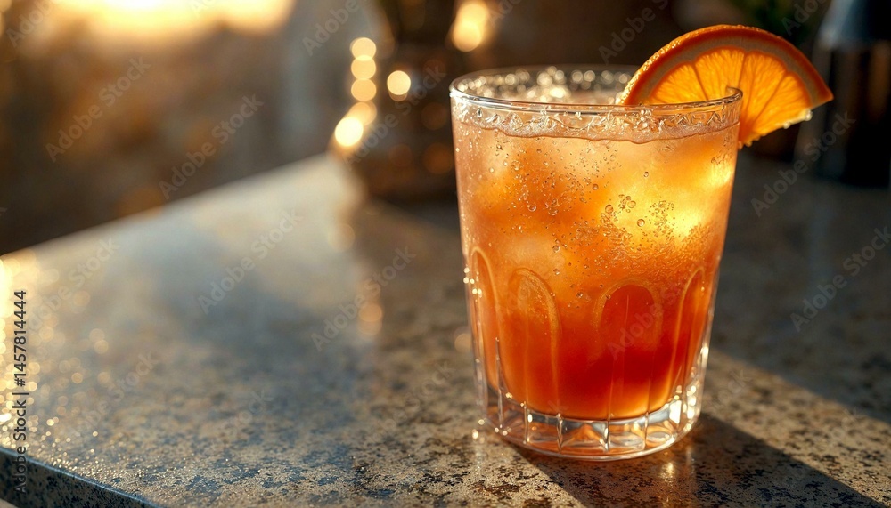 Tangerine Cocktail at Golden Hour