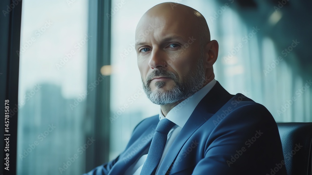 CFO Chief Financial Officer. CFO planning expense forecast in conference room.