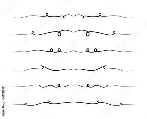 Dividers Separation Line hand draw lines