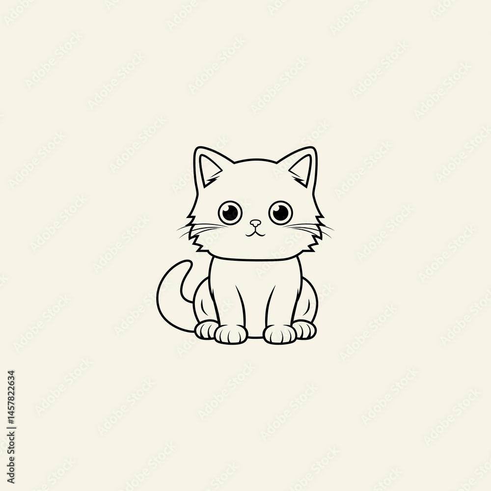 Obraz premium Cat Character Vector Illustration
