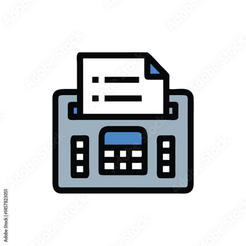 printer icon on square internet button