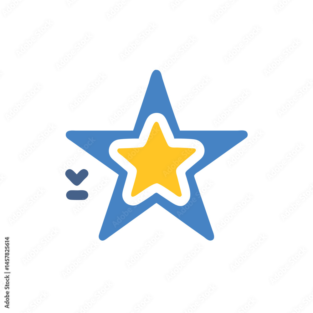 Obraz premium blue star isolated on white background