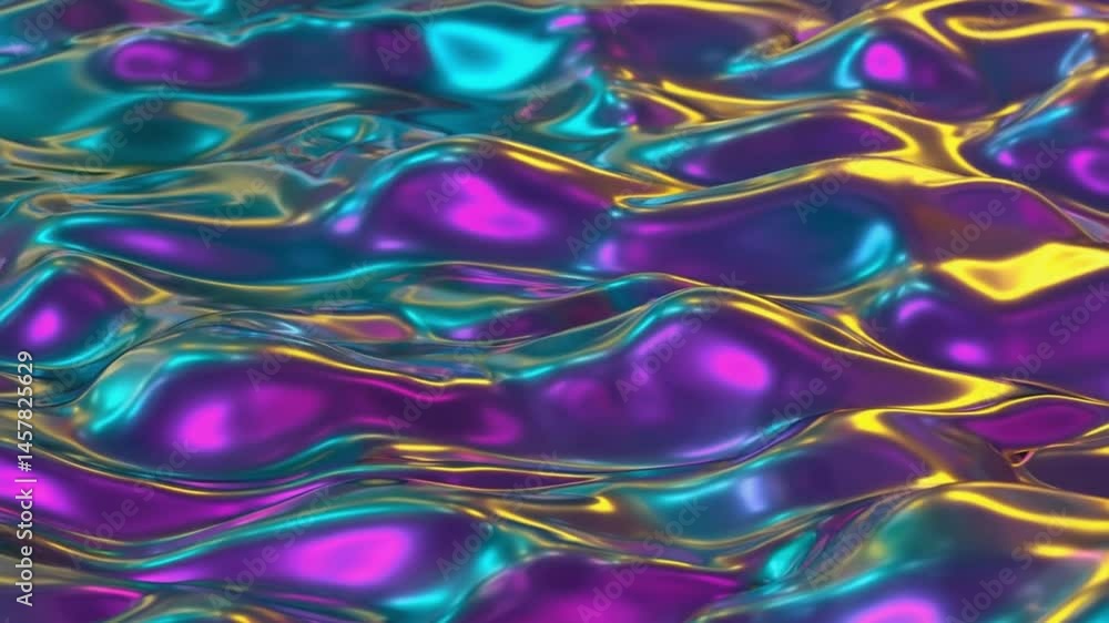 Abstract glowing 3d render holographic oil surface background Abstract glowing 3d render holographic oil surface background