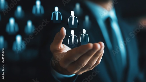 Obraz na płótnie Human resource management fosters employee well-being and productivity. w salonie