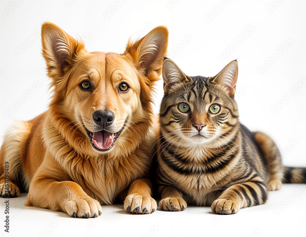Friendly Dog and Cat Duo Friendly Dog and Cat Duo