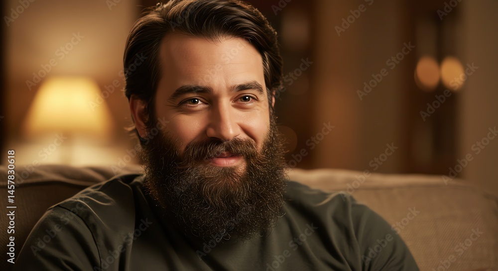 Man with Beard Smiling Portrait Man with Beard Smiling Portrait