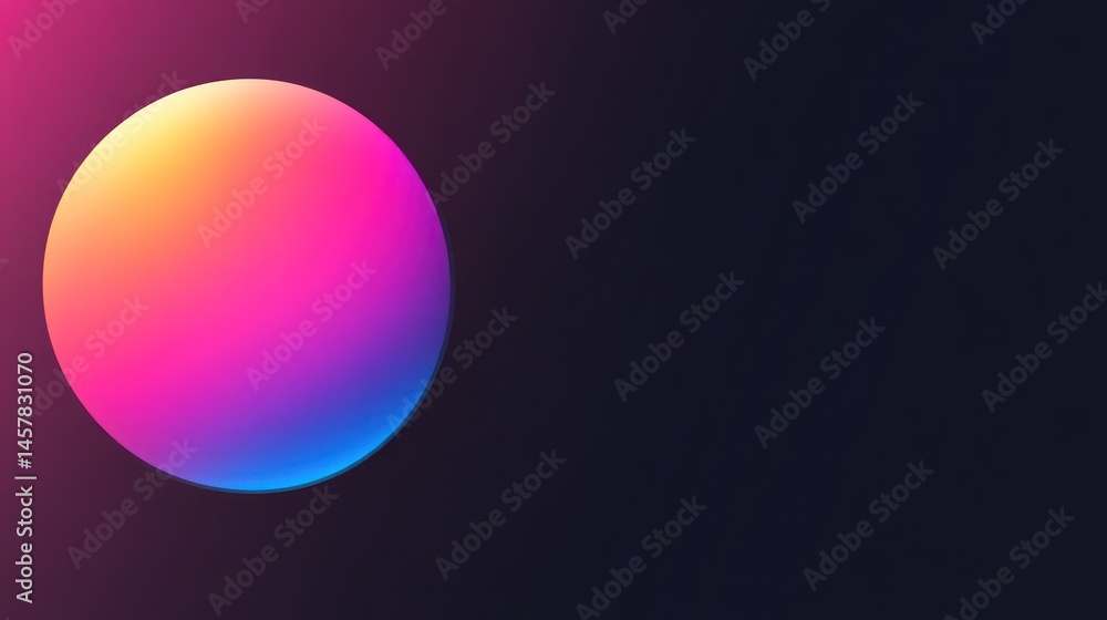 Abstract Gradient Sphere in Dark Space Abstract Gradient Sphere in Dark Space