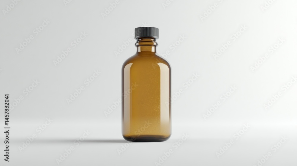 Amber Glass Bottle on White Background (1) Amber Glass Bottle on White Background (1)
