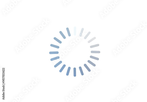 Round Loading Icon Isolated on Transparent PNG Background – Circular Spinner Symbol in Minimal Vector Style, Ideal for UI Elements, Web Design, App Interfaces, and Processing or Waiting Indicators