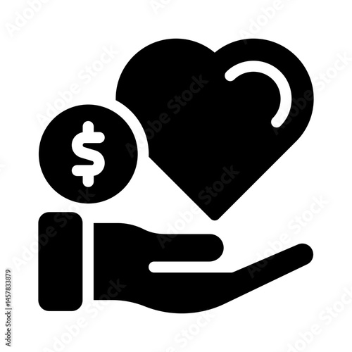 fundraising glyph icon