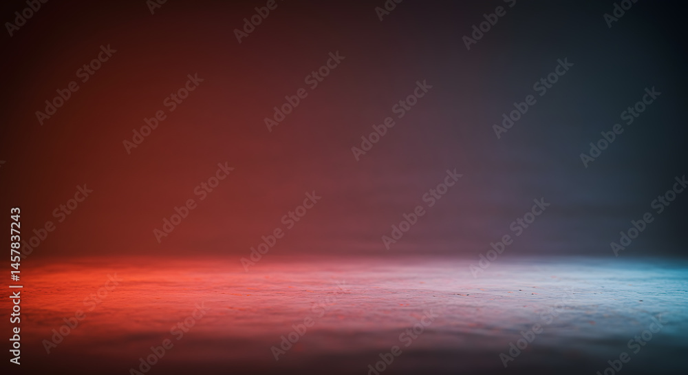 Studio Floor with Red and Blue Lighting Studio Floor with Red and Blue Lighting