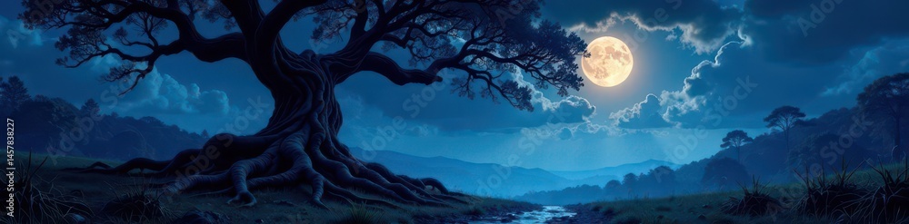 Twisted branches claw at a moonless sky, gnarled roots snaking across the path , unearthly, black, wild Twisted branches claw at a moonless sky, gnarled roots snaking across the path , unearthly, black, wild