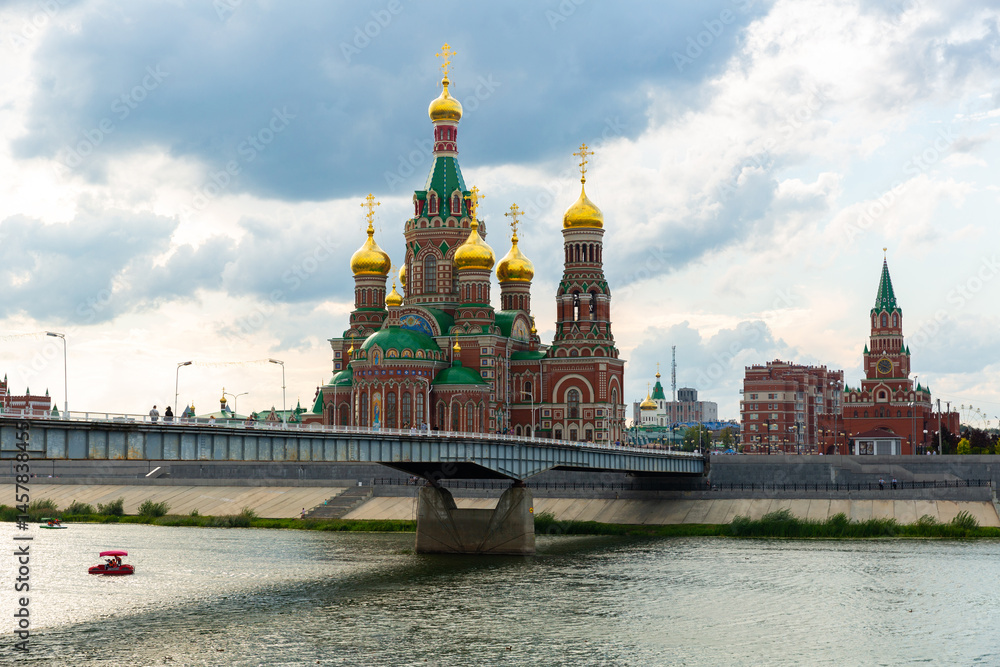 Annunciation tower and cathedral of Annunciation of the Blessed Virgin. City of Yoshkar-Ola. Russia Annunciation tower and cathedral of Annunciation of the Blessed Virgin. City of Yoshkar-Ola. Russia
