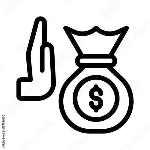 bribe line icon