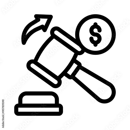 gavel line icon
