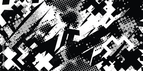 Black and white vector abstract livery background design