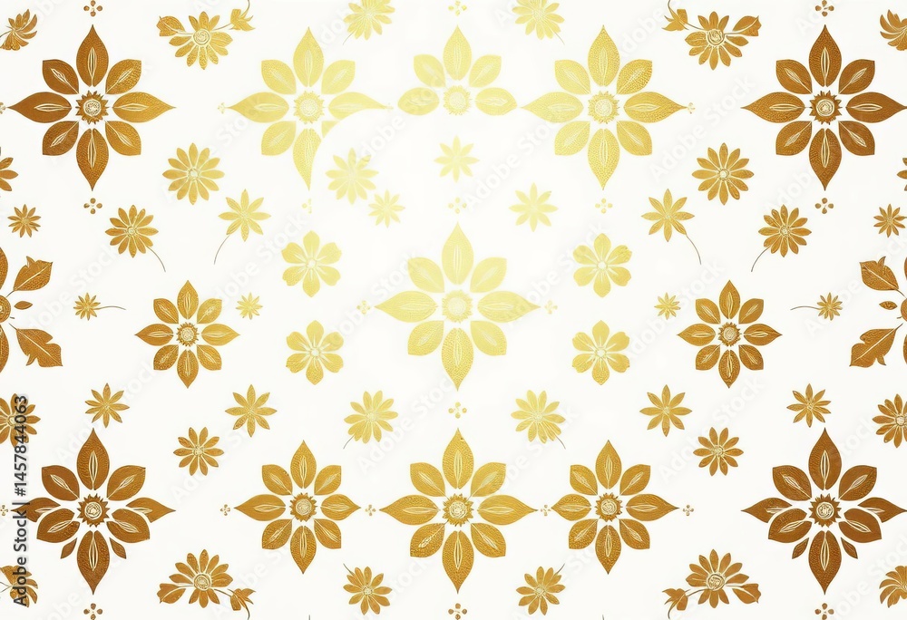 Modern minimalist gold geometric floral vector seamless pattern on white background, surface, luxury Modern minimalist gold geometric floral vector seamless pattern on white background, surface, luxury