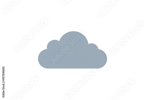 Cloud Icon or Logo Isolated on Transparent PNG Background – Modern Symbol for Cloud Storage, Online Services, and Digital Solutions in Web and App Design